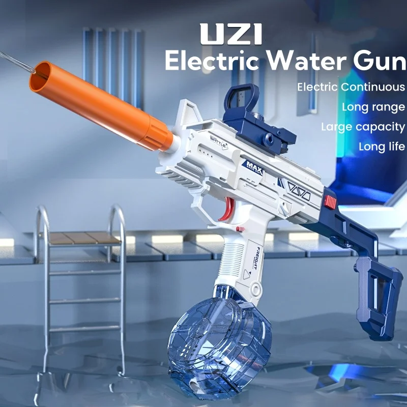 Uzi Long Sword Water Gun Drum Edition Summer Water Play Children's Toys Water Amusement Park Adults Fighting Water Wars New