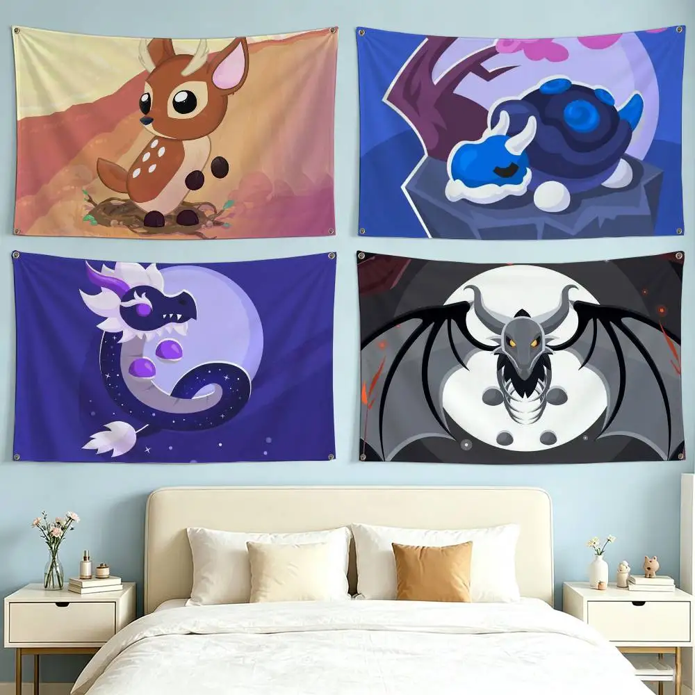 A-Adopt Me Game Flags Wall Hanging Tapestry Outdoor Garage Room Decorative flag Background Blanket