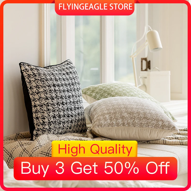 【Buy 3 Get 50% Off】Home Decor Items And Aesthetic Room Decoration Green Sitting Sofa Back Cushion Covers Decorative Pillow Case