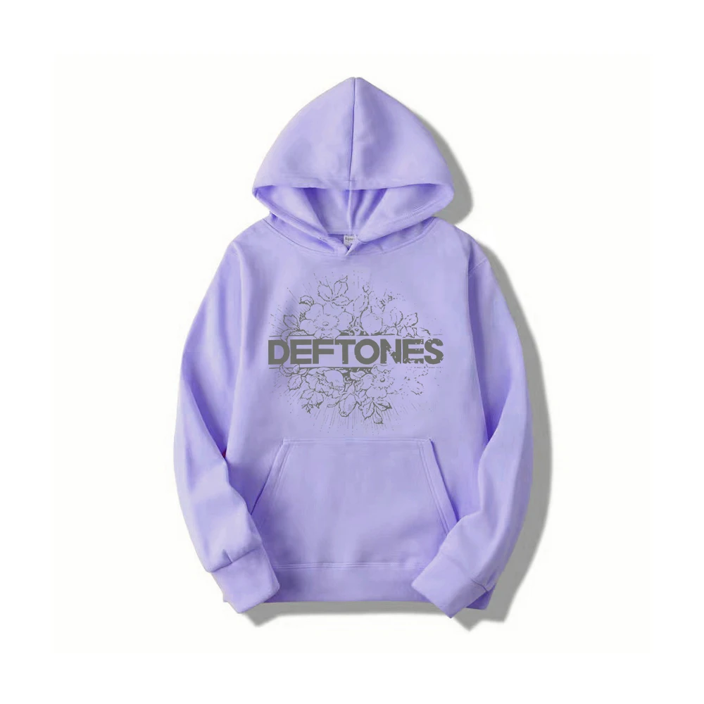 Fashion Punk Metal Rock Band Deftones Women Hoodie Floral Burst Print Sweatshirt Men Vintage Casual Pullover Streetwear Couples