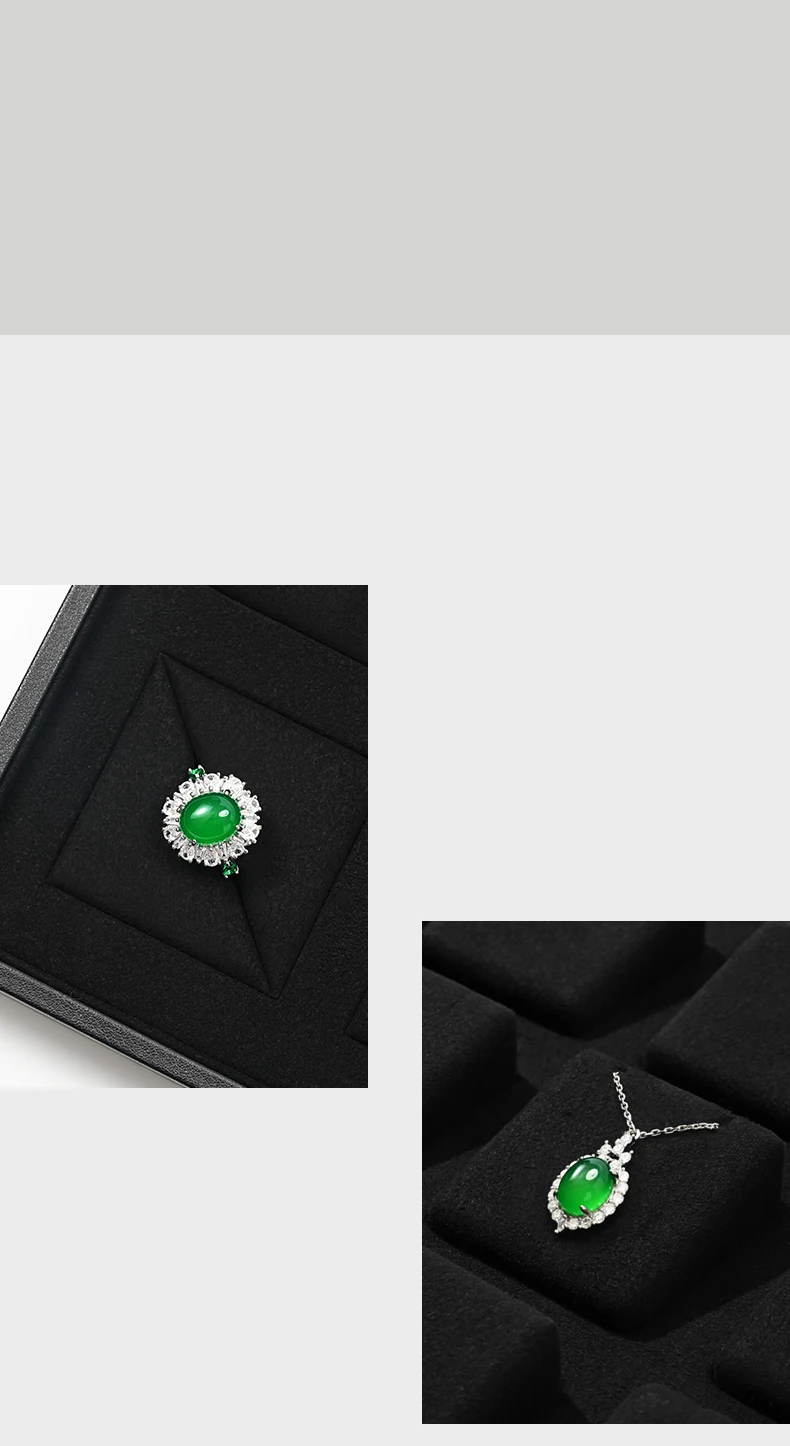 Oirlv Schmuck-Organizer mit 12 Fächern, Off-White, Grau, Schwarz, Schmuckablage für Ringe, Ohrringe, Halsketten, Anhänger, Samt-Box – Detail 2