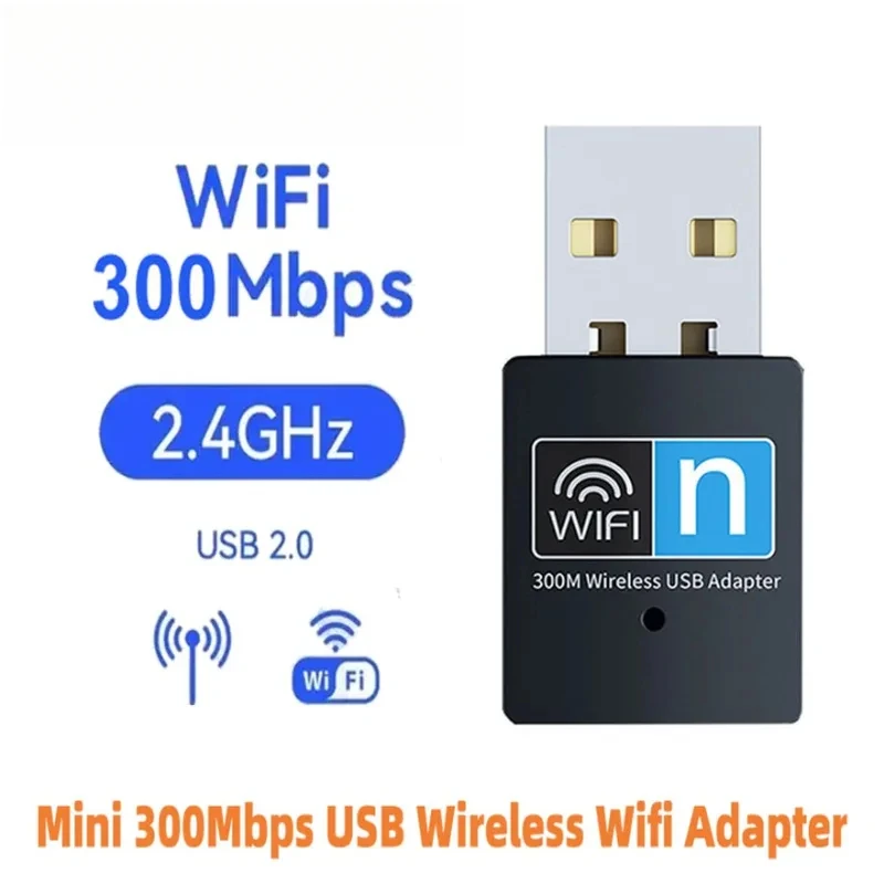 Mini 300Mbps USB Wireless WiFi Adapter 802.11n RTL8192 2.4GHz USB2.0 Network LAN Card For PC Desktop Computer Plug And Play
