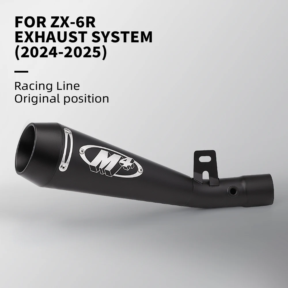 

Sliding on the Ninja ZX6R 636 ZX6R-M4 2024-2025 integrated exhaust tail line