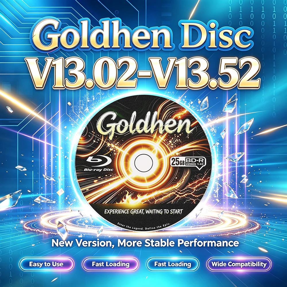 Neueste Version GoldHEN für PS4 Jailbreak Disc v13.02–v13.52 Bootfähige Eject-Payload 1-Klick-Boot-Tool 9.0-13.52 Jailbreak Disc