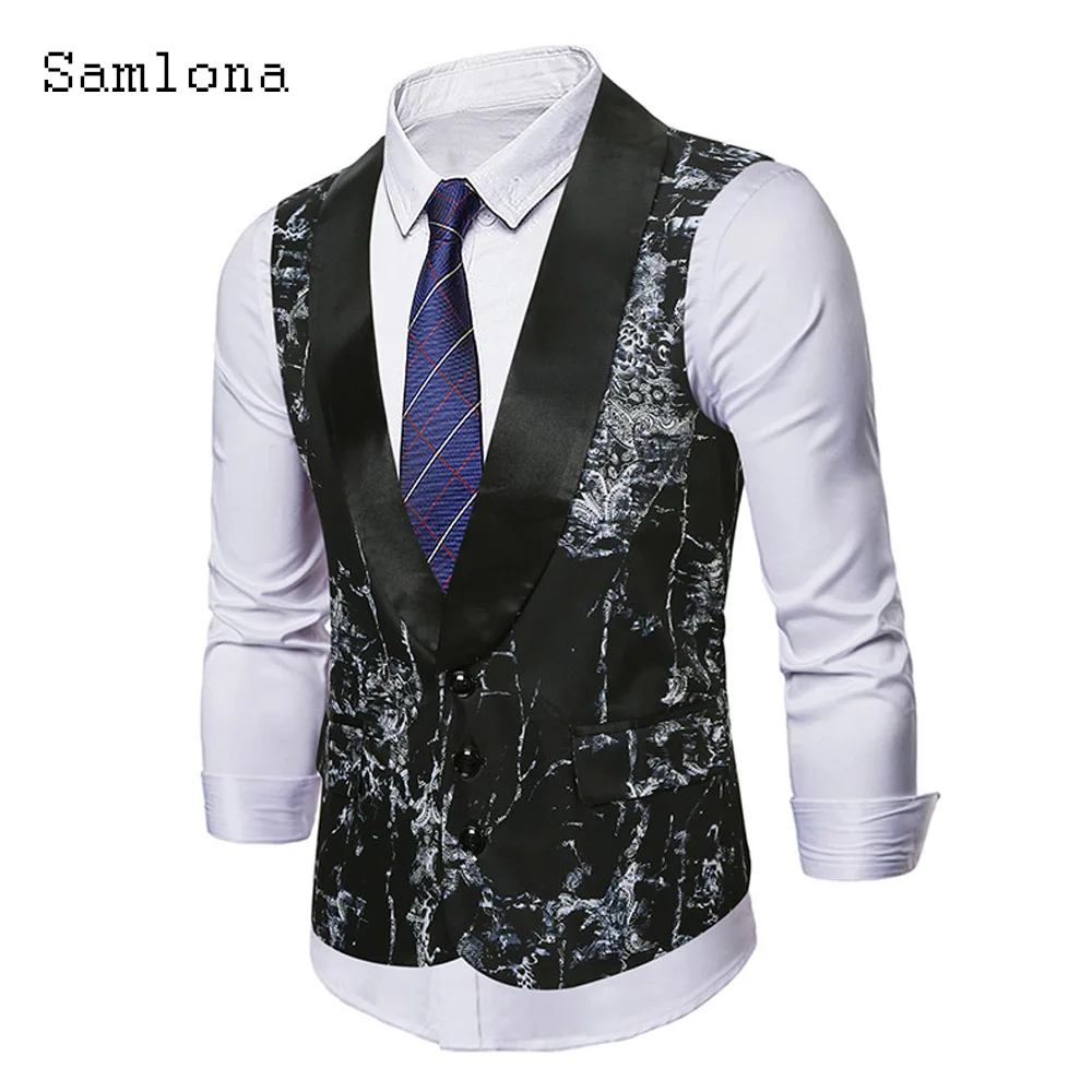 Men's Tank Tops Men Streetwear 2024 America and Europe Style Boho 3D Print Vest Male Sleeveless Elegant Party Suit Blazers Vests