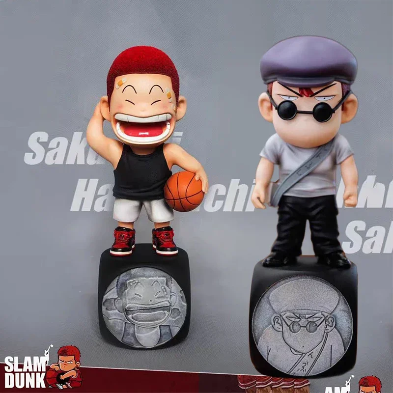 21.5cm Slam Dunk Figures GK Sakuragi Hanamichi Action Figure SHOHOKU Sakuragi Figurine Q Version Anime Model PVC Collection Toys