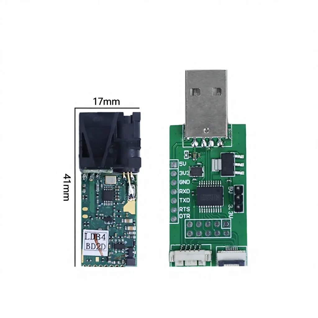 New Distance Sensor Module High Resolution 1mm Laser Rangefinder Module USB 10m Laser Distance Sensor for Cleaning Washer