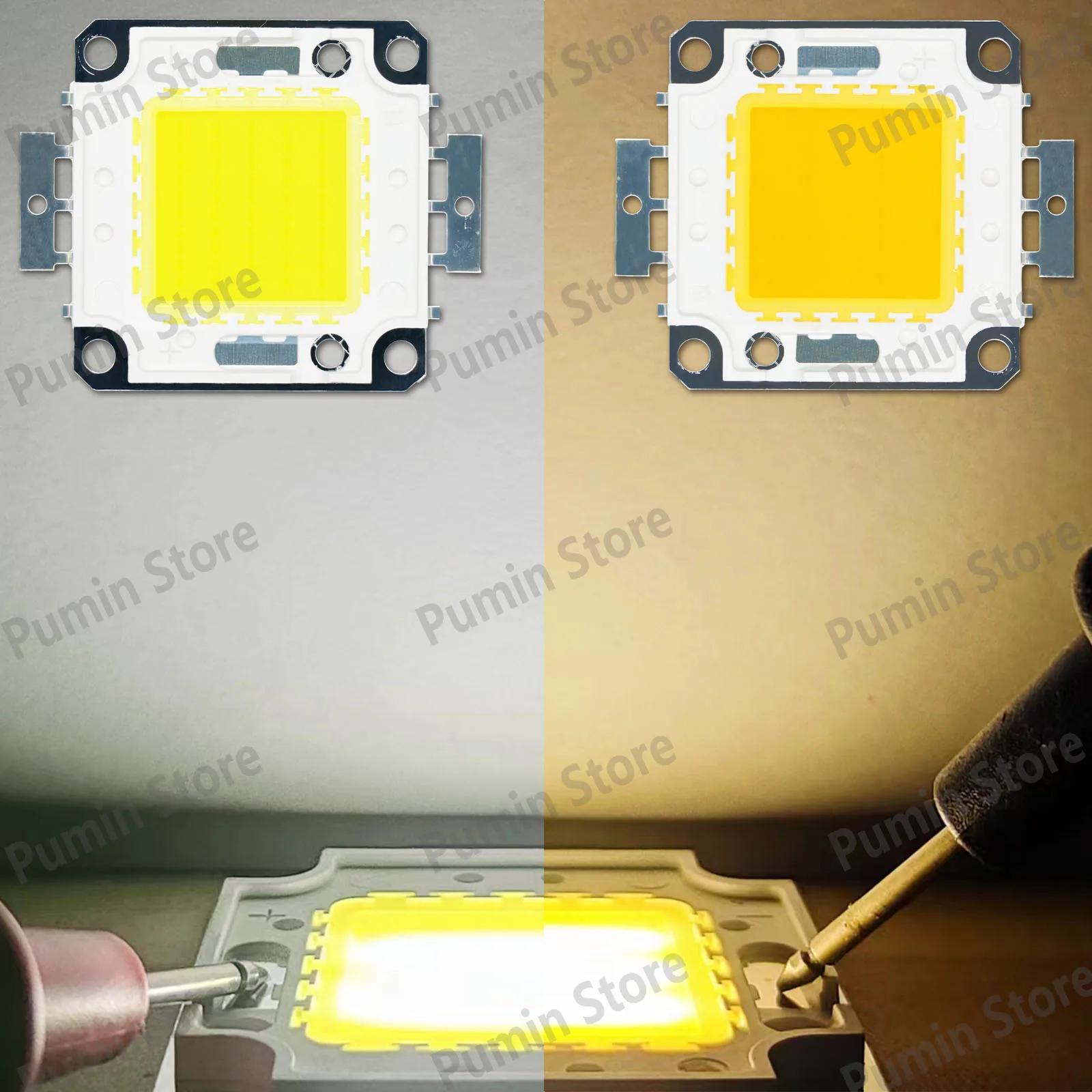 LED COB Chip DC30-36V 50W 30W 20W 10W DC9-11V Integrato Ad Alta Potenza 4525mm Per Proiettori Lampioni Sorgente Luminosa Da Giardino FAI DA TE
