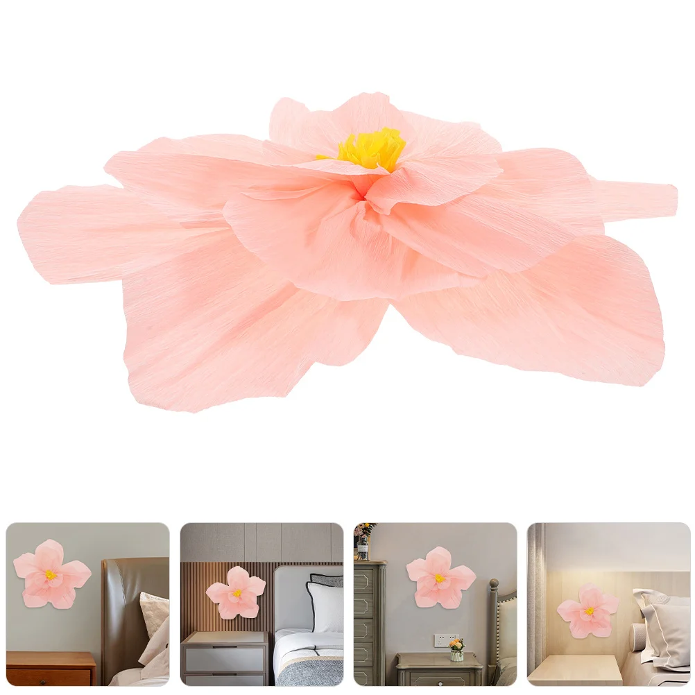 

2Pcs Elegant 3D Paper Wall Flowers Rv Background Decor Solves Monotony Simple Installation Inviting Wall Decals Peel and Stick