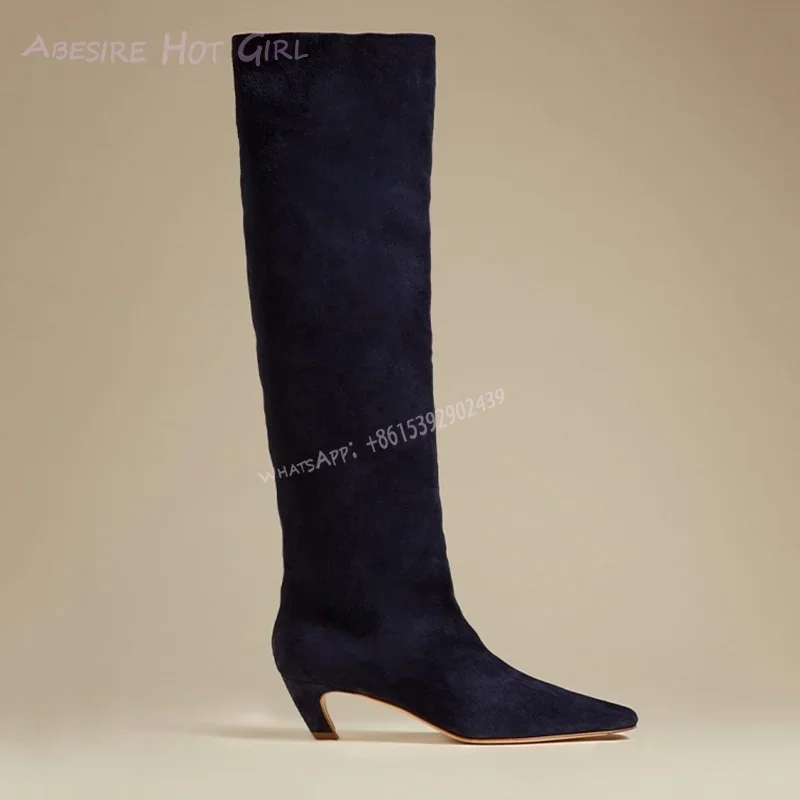 الظلام الجلد المدبوغ الأسود أحذية كعب منخفض الركبة النساء البني الجلود الصغيرة ساحة تو هريرة كعب المرقعة الربيع أحذية مكتب سيدة عادية