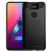 Ultra Thin TPU Silicone Case for Zenfone 6 zs630kl Carbon Fiber Phone Cover for zenfone 6z Asus Shockproof Matte Cases