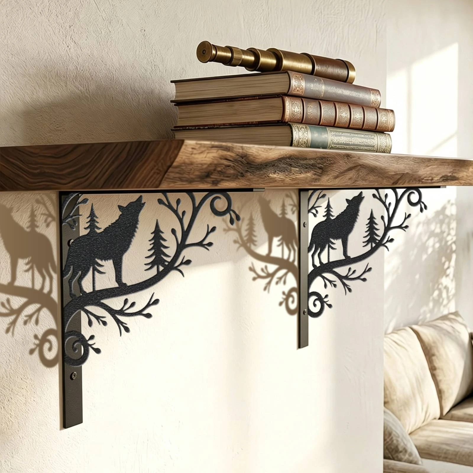 Shelf Bracket Decorative L Bracket Brackets Matte Black Hardware Heavy Duty for DIYers, Living Room, Kitchen