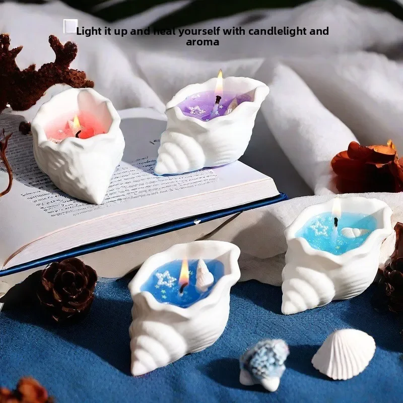 Conch scented candle star sea creative fragrance jelly wax birthday gift for girlfriend souvenir