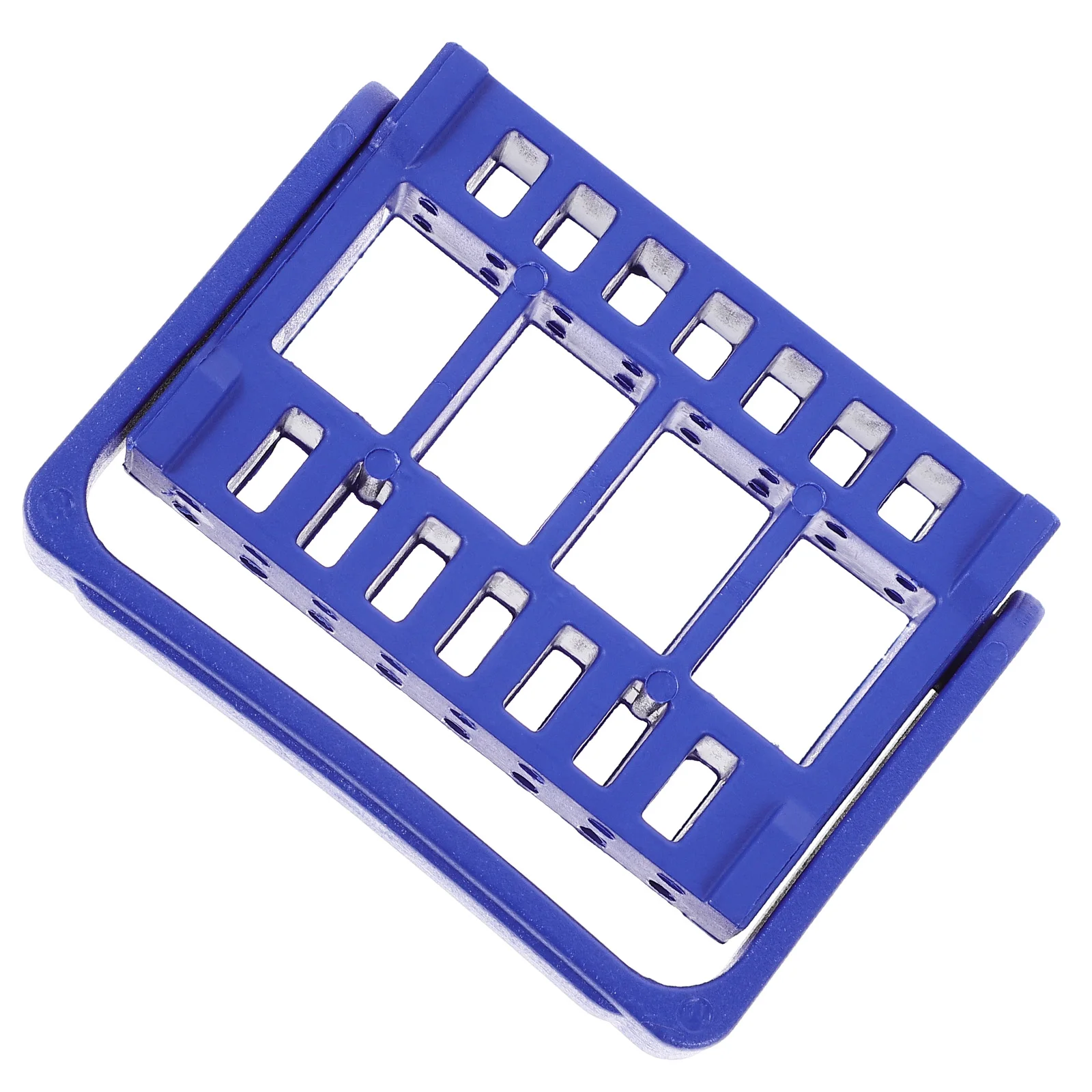 Cassetta degli attrezzi per molatura delle unghie a 16 fori Materiale durevole Organizzatore professionale per uso domestico Cassetta degli attrezzi per molatura delle unghie blu scuro