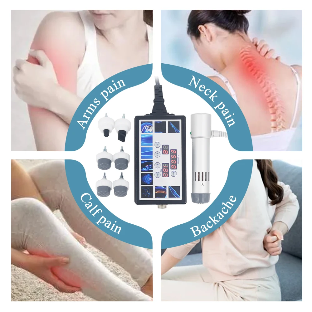 Máquina de fisioterapia de ondas de choque, masajeador profesional de ondas de choque de 300MJ para tratamiento ED, alivia el dolor de cintura y relajación