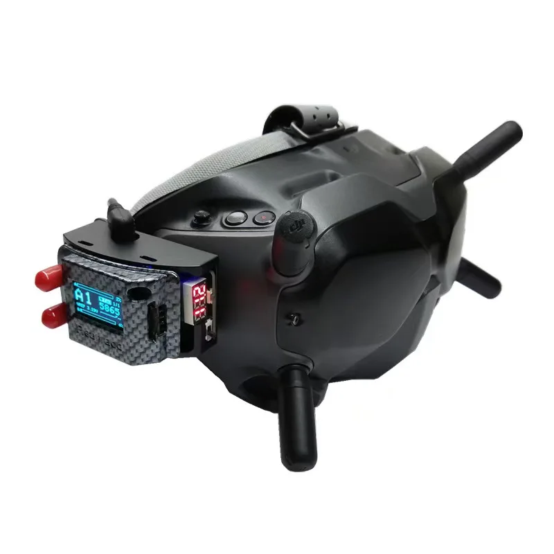 Óculos fpv vrx 5.8g 3.0 plus simulação durável fácil rx protetor de alumínio caso capa vrx módulo montagem titular para dji óculos