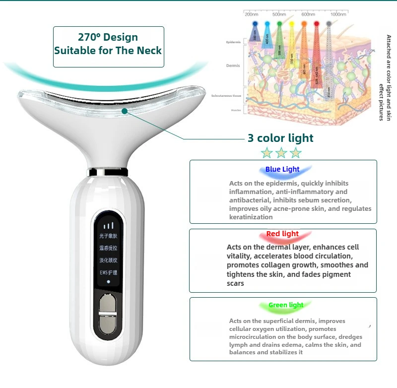 VラインフェイスネックリフティングマシンホットクールEMSマイクロカレント光子療法装置抗しわ二重あごリムーバー美容ケア
