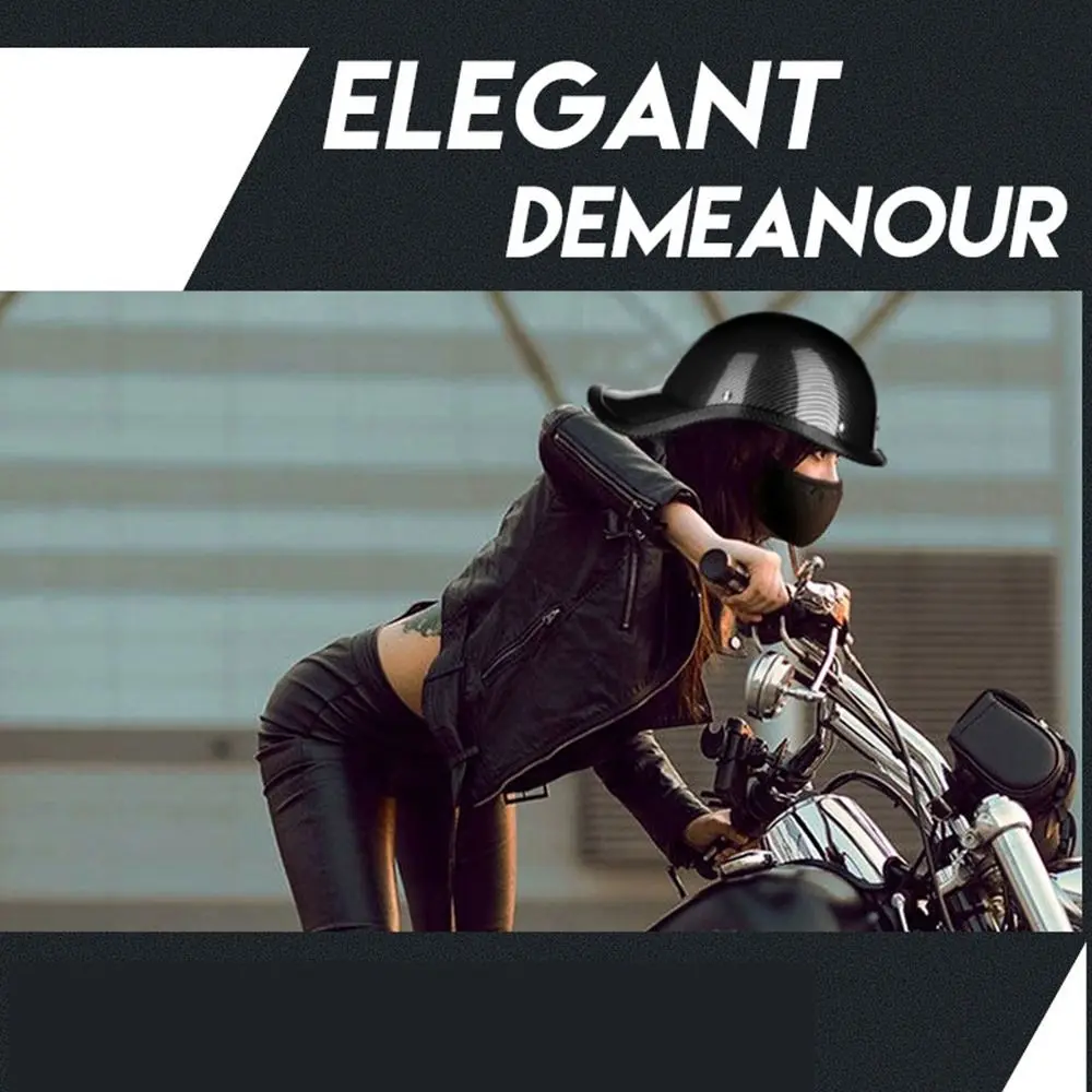 Casque de Moto Universel avec Sangle Réglable, Demi-Casque Électrique Personnalisé, Poignées Amovibles, Équipement de Vélo observateur pour Femme