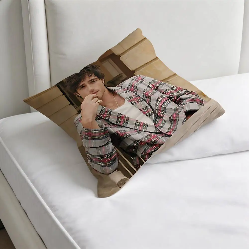 Singer J-Jacob E-Elordi Square Pillow Case Soft Decorative Throw Pillow Cover for Home Sofa Bed