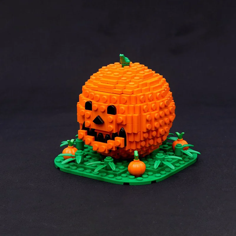 MOC-160441 Ghostในฟักทองสร้างสรรค์ของขวัญฮาโลวีนสําหรับBuilding Block Assemblyชุดกลไกการออกแบบน่ารักประณีต 408PCS