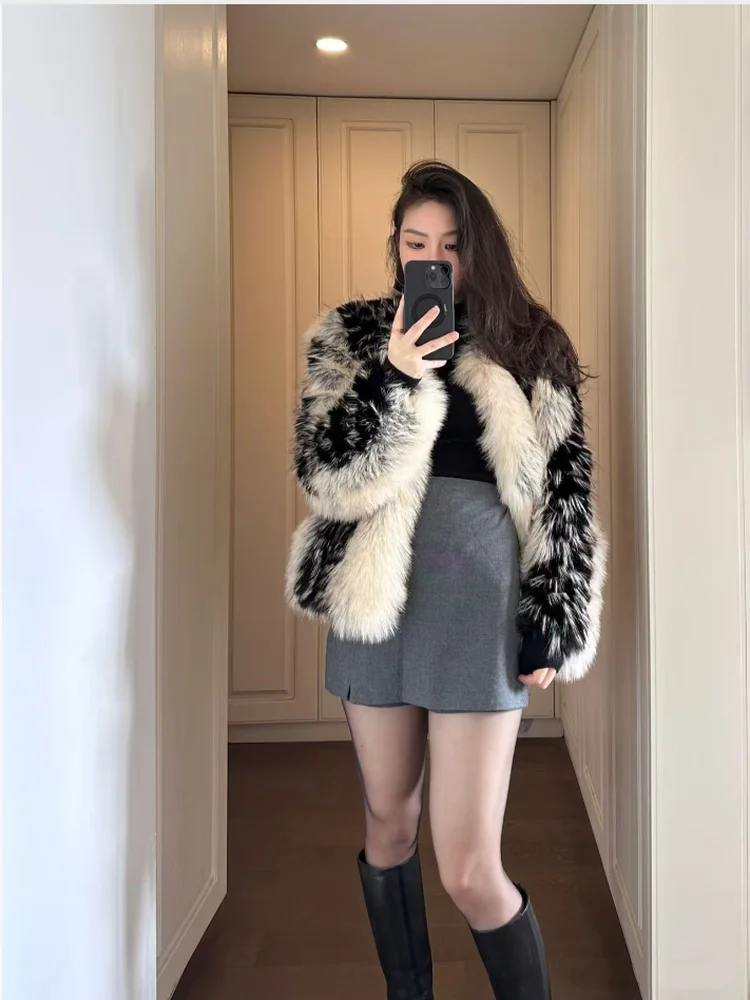 وصل حديثًا لشتاء 2025 معطف نسائي بياقة ort Jaet من الفرو الصناعي بتأثير الدفء معطف Ne ملابس خارجية نسائية ملمس مميز #2