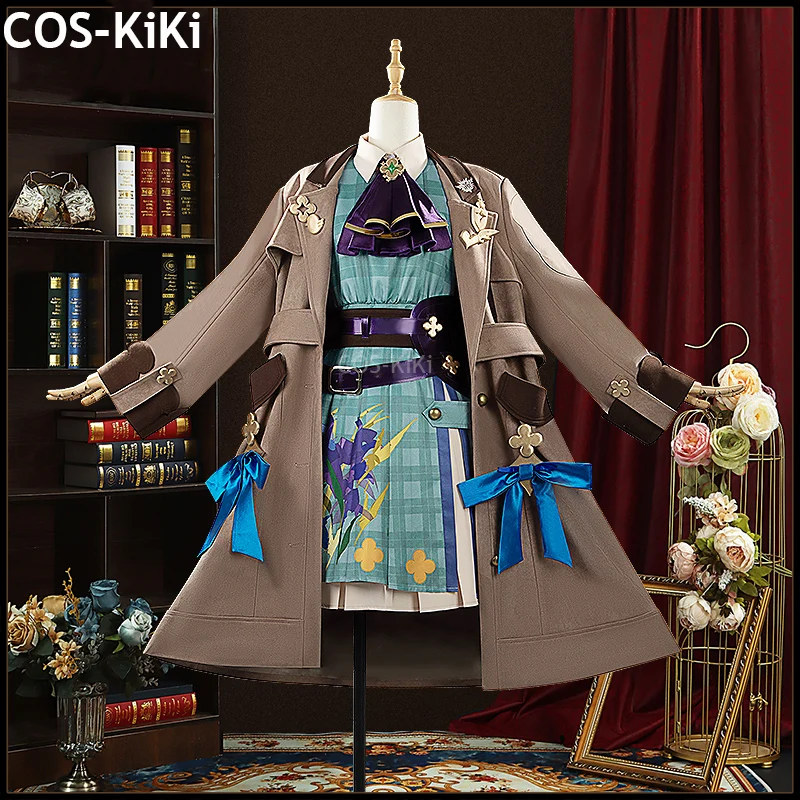 COS-KiKi Vtuber Nijisanji Enna Alouette New Winter Clothes Game Suit Elegant Uniform Cosplay Costume Halloween Party Outfit