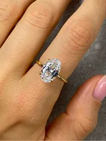 925 Sterling Silver Luxury Shiny 1-8CT Zircon Engagement Ring Wedding Band For Women Promise Eternity Ring Fine Jewelry Gift - Image 5