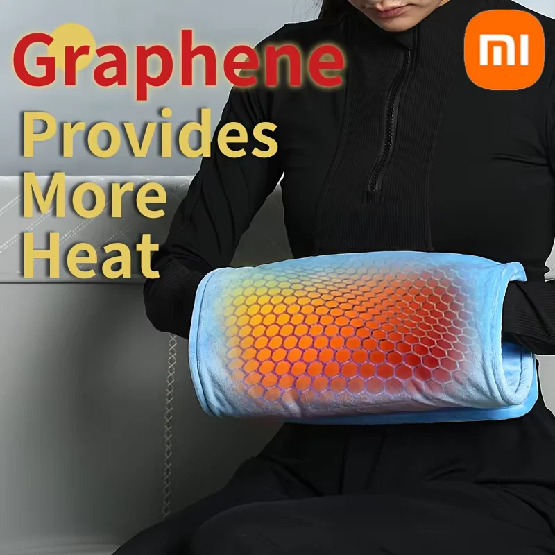 60*30CM Graphene Electric Blanket Constant Warmth Body Shoulder Neck Belly Hot Compress USB Heating Blanket for Home and Office