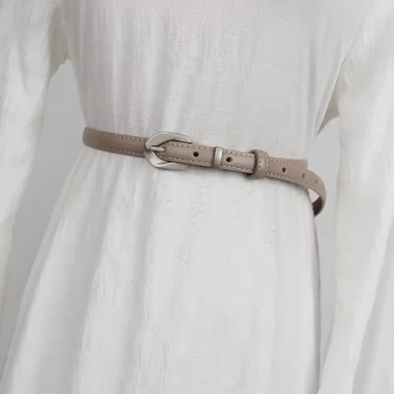 ผู้หญิง Vintage Buckle ของแท้หนังรัดตัวหญิง Cummerbund Coat เข็มขัดชุด Decration เข็มขัดแคบ J1239