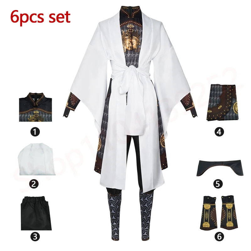 Black Myth Wukong Erlang Shen Cosplay Costumes Yang Jian Battle Suit Game Role Playing Adult Cos Clothes Halloween Costume Man