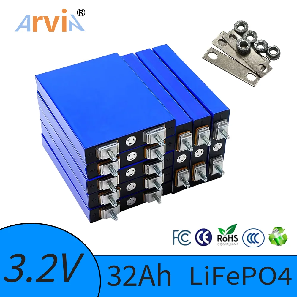 

3,2 В 32 Ач Lifepo4 аккумуляторы 4S 12,8 В 3C 5C литий-железо-фосфатный аккумулятор солнечный мотоцикл электромобиль