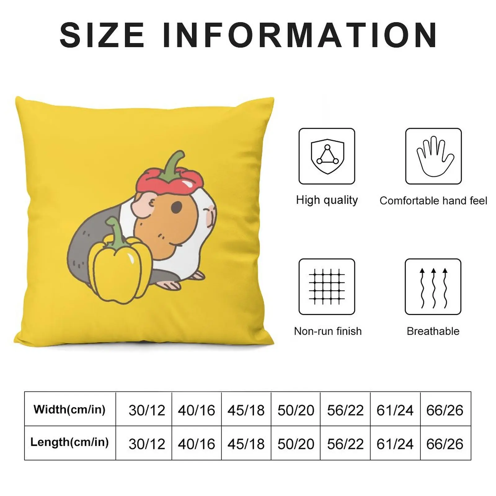 Bell pepper, cherry tomatoes and Guinea pigs pattern Throw Pillow Covers For Sofas Cushions pillow