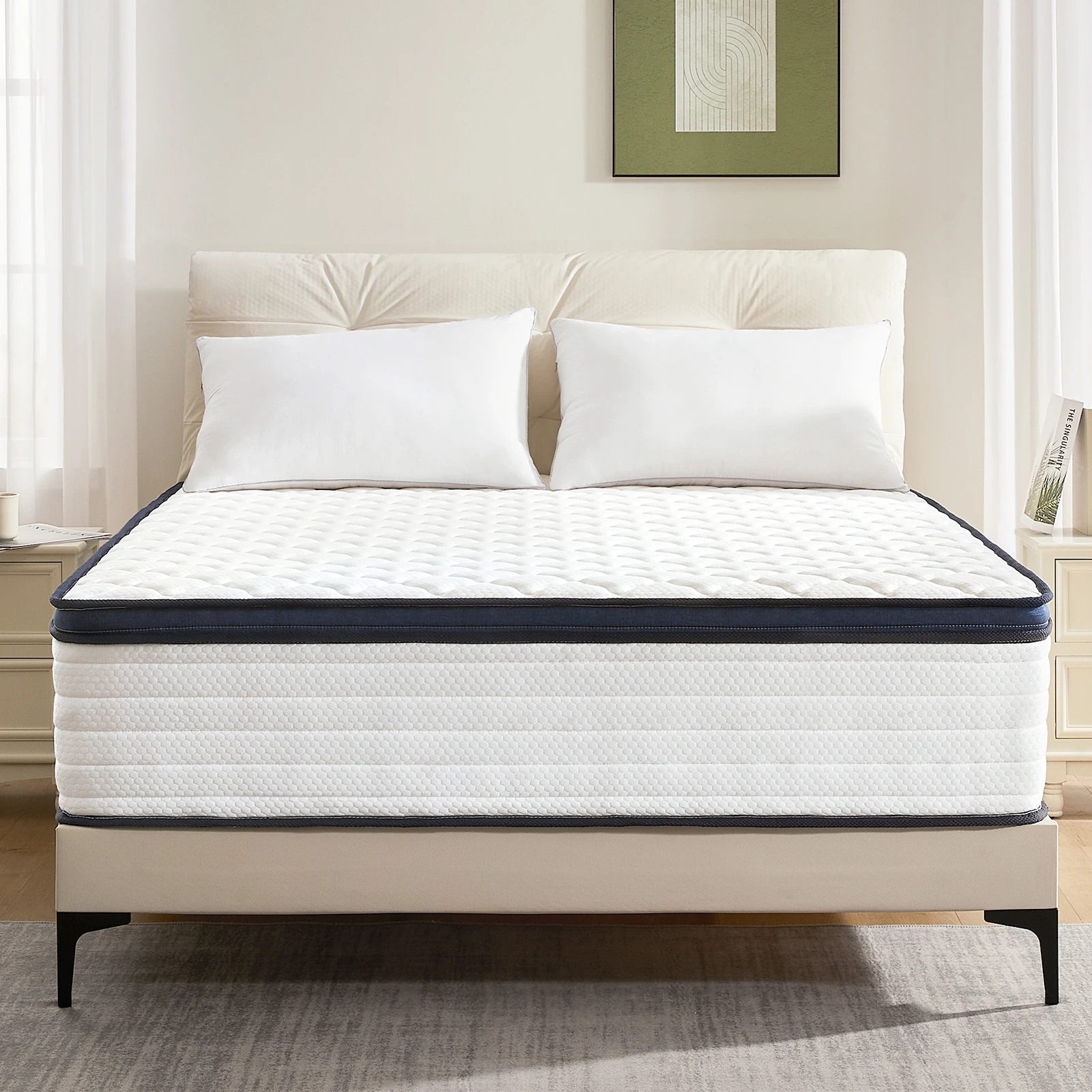 High Density Foam Pocket Spring Mattress Queen Size king Size Bed Compressed Memory Foam Double Pocket Spring Mattress
