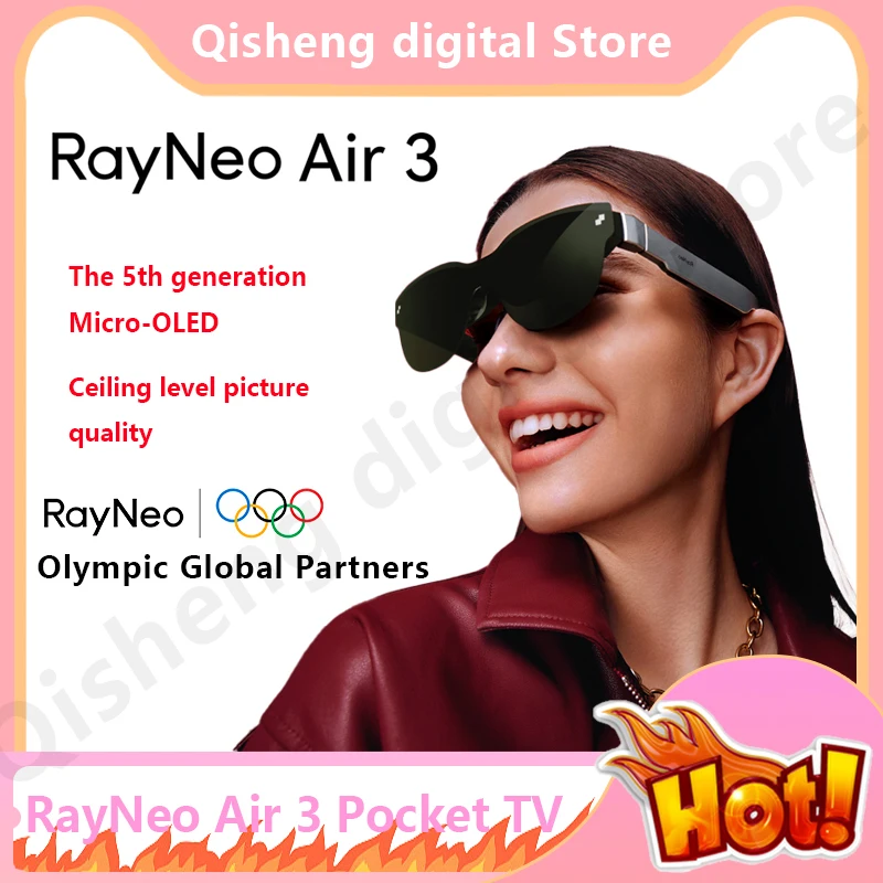 

Rayneo Air 3S 3Rd Generation Pocket Tv Smart Ar Glasses Hd Large Screen for Gaming Movie Audiovisual Experience Whisper Mode