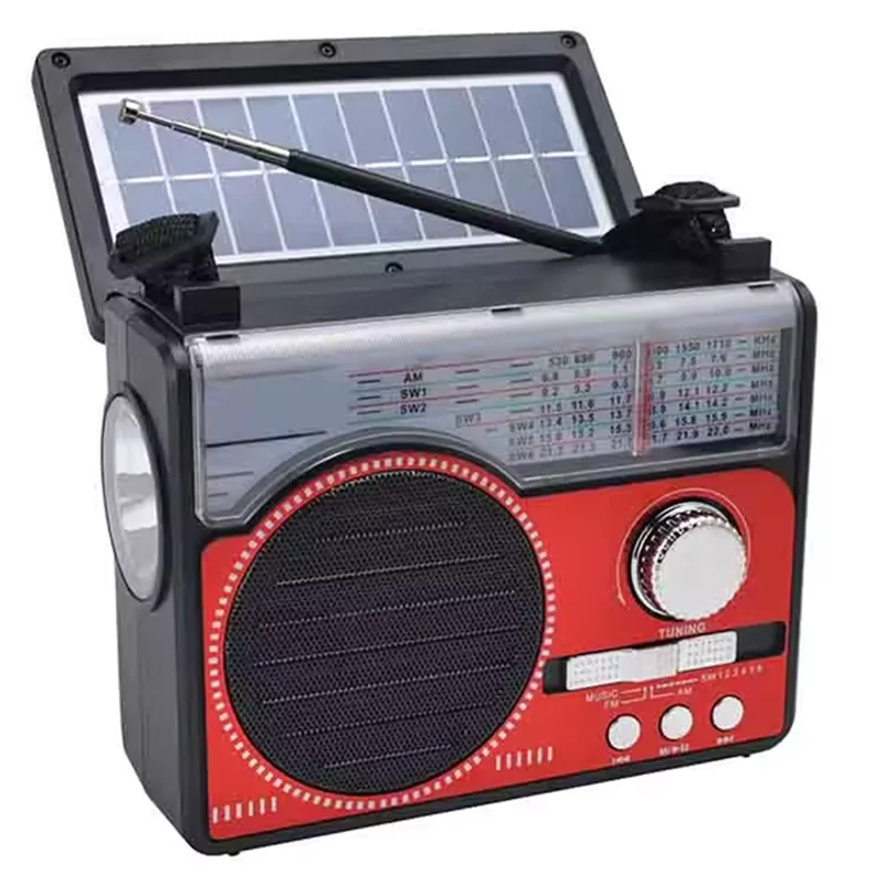 

FP-602-S HIFI Стерео радиоприемник с DSP, многодиапазонный, с солнечной панелью, ретро-дизайн, Bluetooth, LED-фонарик, питание от DC 3V и батареек, USB, TF, AUX