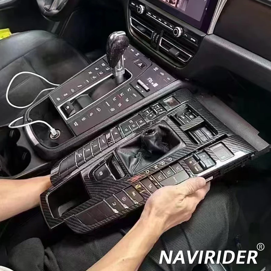 Ac Panel For Porsche Macan 2014-2021 (95B.1 /95B.2) Decorative Accessories Gear Shift Panel Center Console Interior