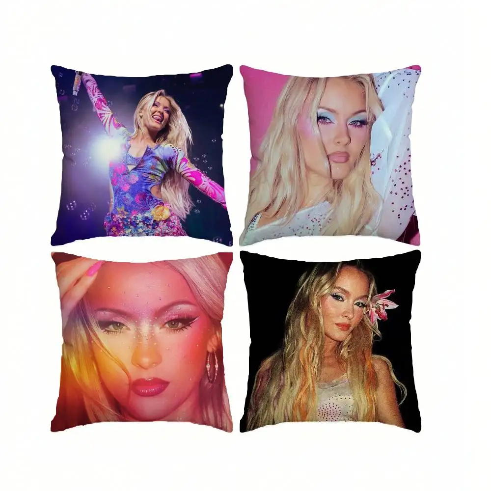 Electropop Singer Z-Zara L-Larsson  Square Double-Sided printed Pillow Case Bedroom Bedside Pillow Sofa Cushion Cover