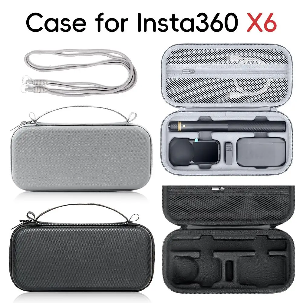 Wasserdichte Tragetasche zur Aufbewahrung für die Insta360 X6, tragbare Schultertasche, robuste Schutzhülle, Kamerazubehör. – Detail 11