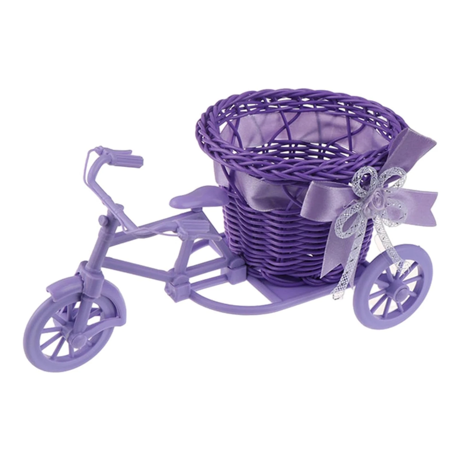 

Artificial Woven Flower Basket Vase Tricycle Bicycle Home Garden Wedding Party Decor Romantic Cute Decor Figurines Miniatures