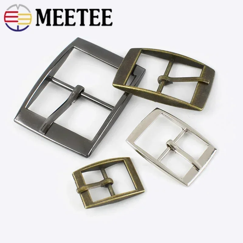 5/10Pcs Meetee 15-30mm Metal Belt Pin Buckles For Backpack Strap Clip Hook Webbing Adjust Clasp DIY Leather Craft Accessories