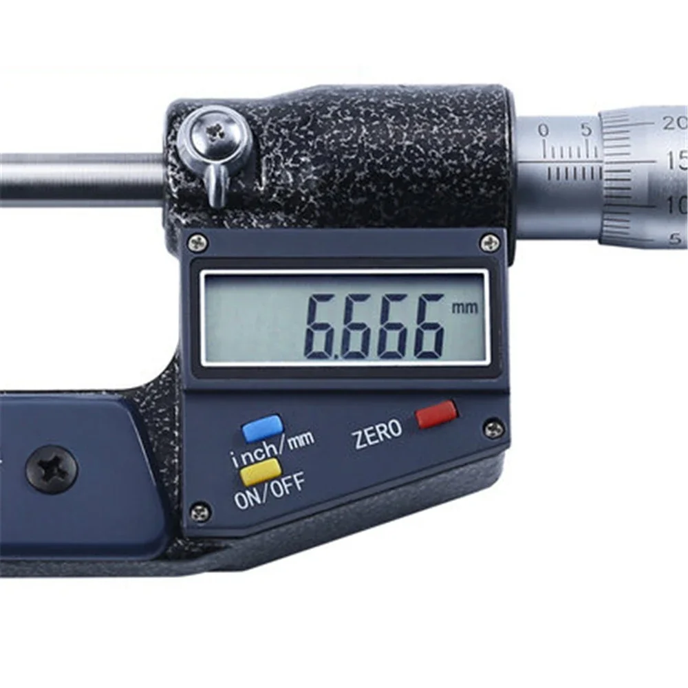 Micrómetro Digital de Doble Punta de 0-25 mm, 30/60 Grados, 0.001 mm, Cabezal de Medición Especial, Micrómetro de Diámetro Exterior, Medidor de Espesor de Pared de Tubo