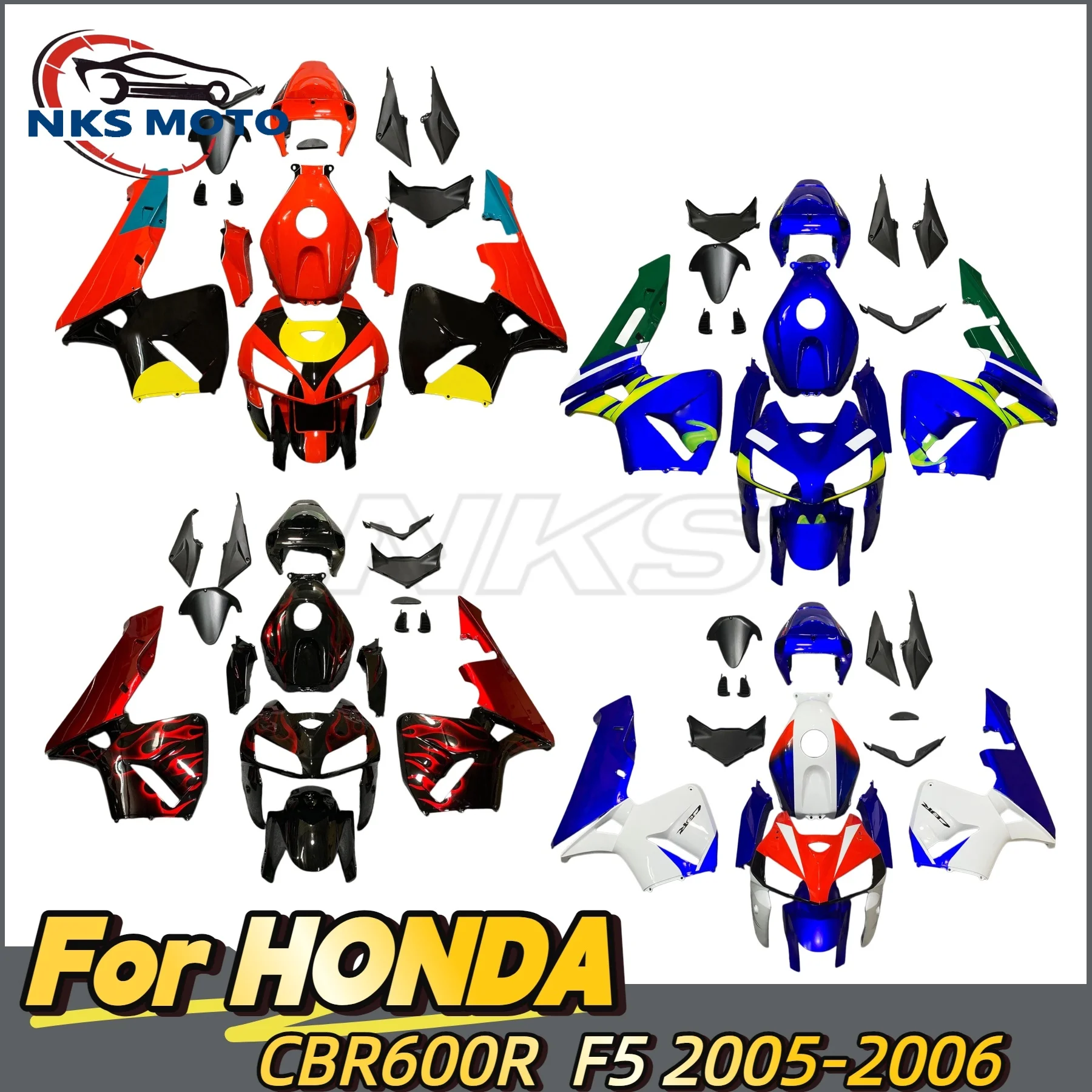 

For HONDA CBR600RR F5 2005 2006 CBR600 CBR 600 RR Motorcycle Unpainted Bodywork Fairing Components ABS Injection Plastic parts