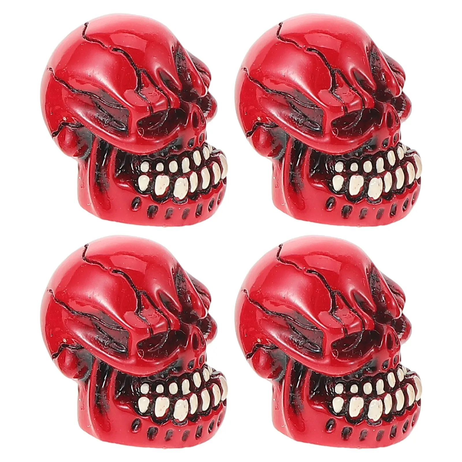 

4Pcs Skull Valve Stem Caps Resin Robust Tire Valve Caps for Car Motorcycle Auto Decoration Stem Cap Car Accessories