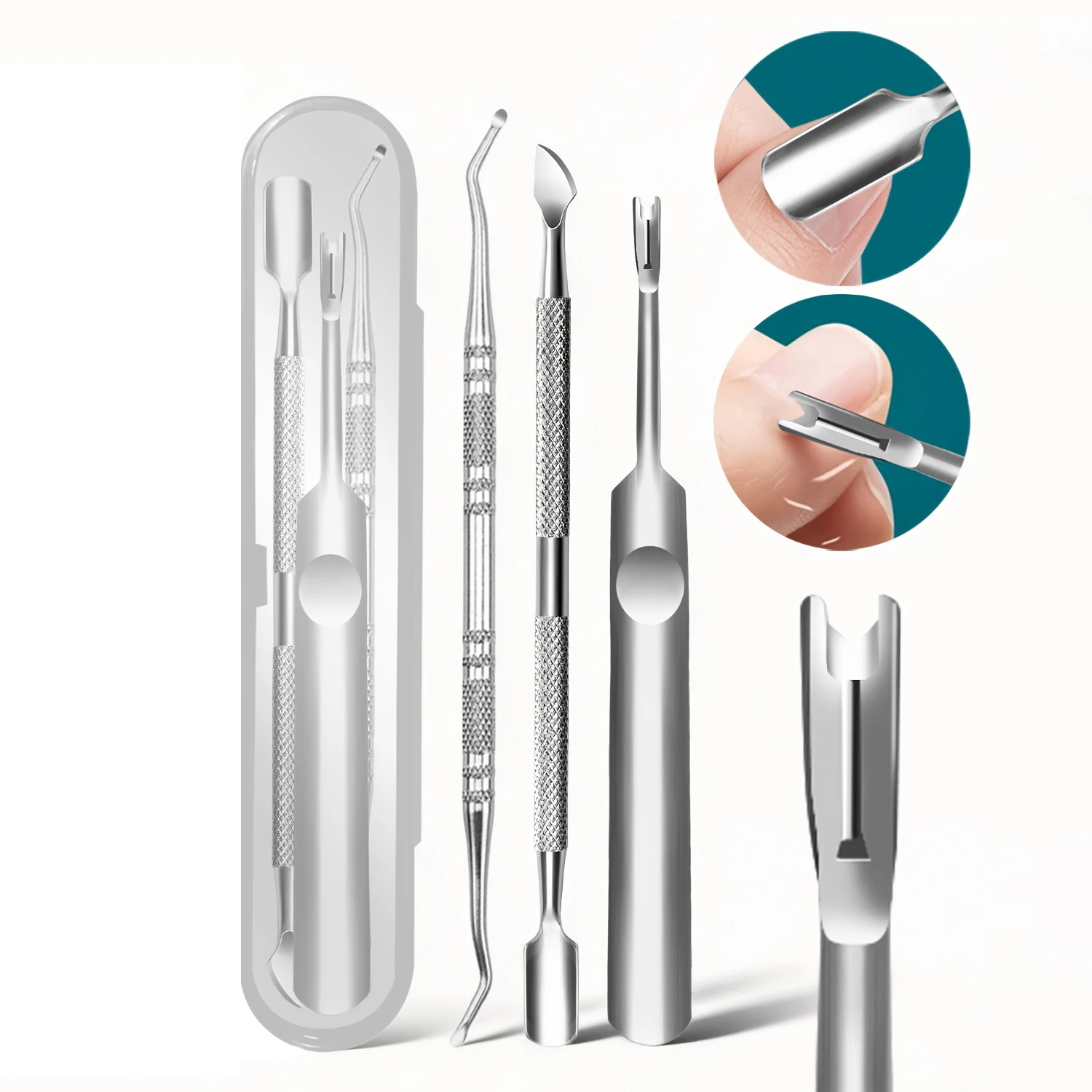 3PCS Professional Stainless Steel Ingrown Toenail Clipper Set -Precision Podiatry Tools for Dead Skin Trimming & Pedicure Care