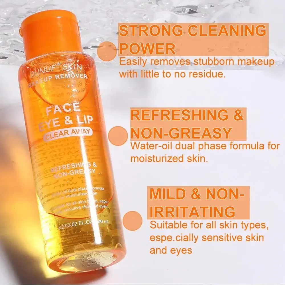 Gentle 3 in 1 Cleansing Oil Makeup Remover For Sensitive Skin Refreshing Moisturize Oil Control Non Irritating Face Lip Eye
