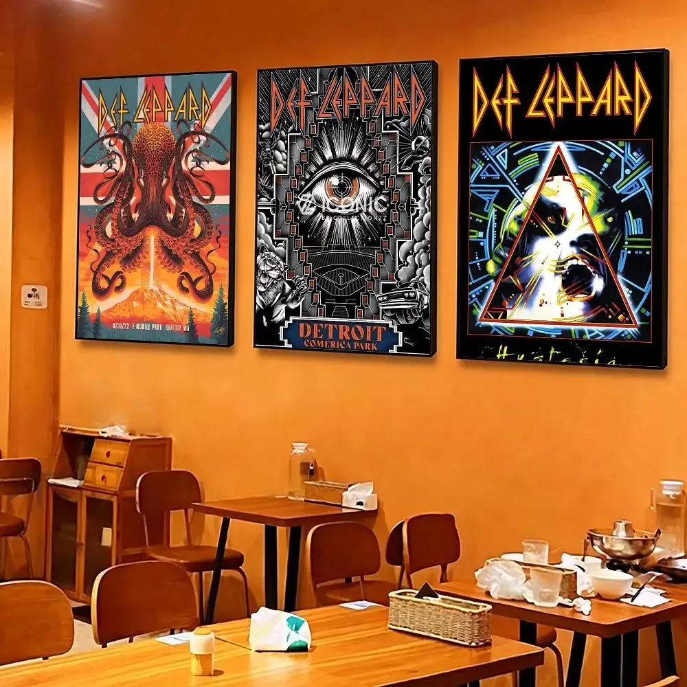 band Def Leppard Poster Poster HD Printing Cozy and Warm Style for Home Decor for Bedrooms Cafes Gift Giving