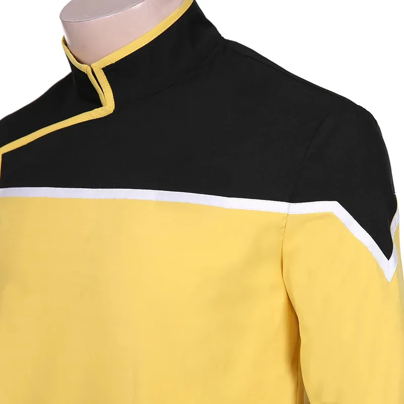 Sky01 homens inferiores decks cosplay uniforme casaco amarelo vermelho azul jaqueta filme espaço viagem roleplay traje adulto masculino halloween wd01 @