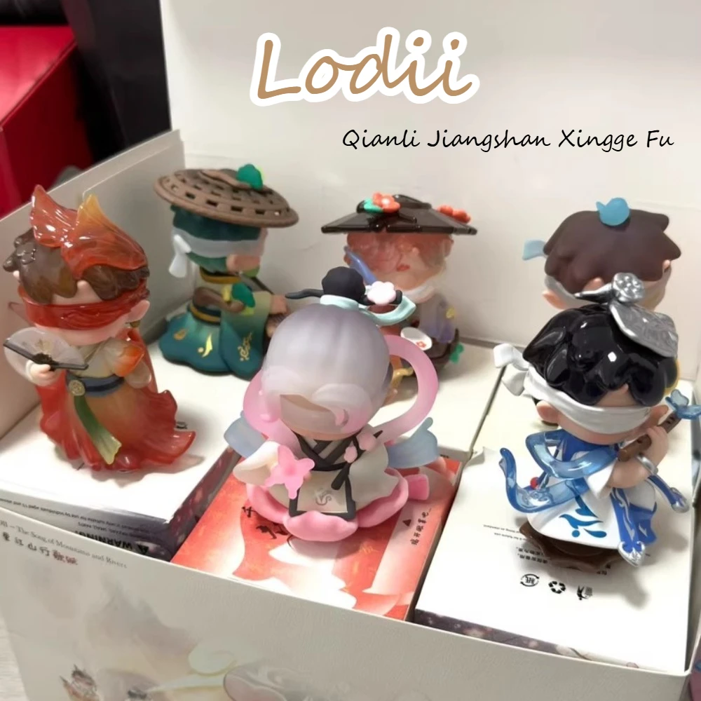 

Lodii Qianli Jiangshan Xingge Fu Series Blind Box Second Tide Play Handmade Mysterious Box Desktop Cute Ornament Surprise Gift
