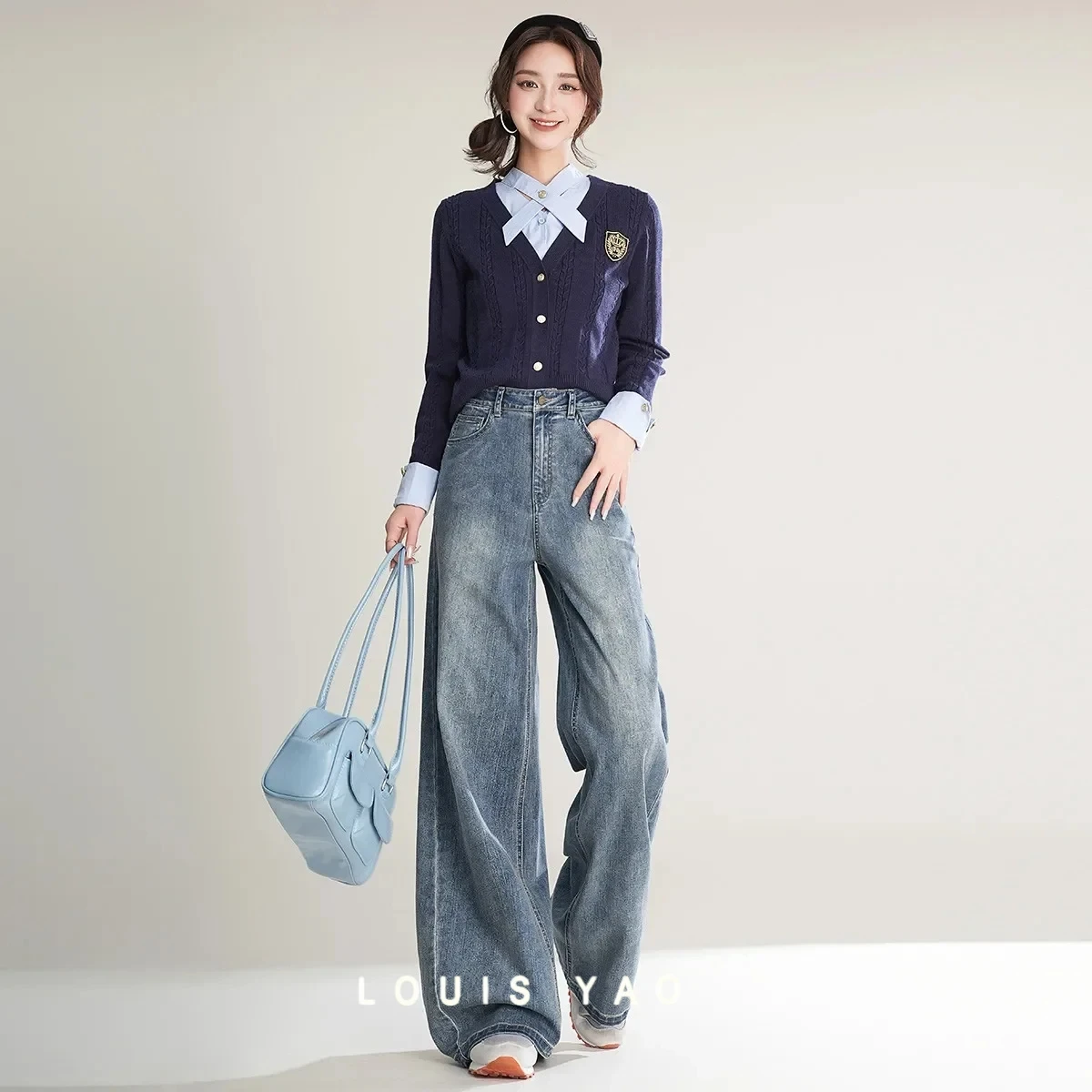 

Casual Long Non Elastic Women's Pants Jeans Spring Retro High Waist Straight Tube Pants Female Clothing Spring New 2025