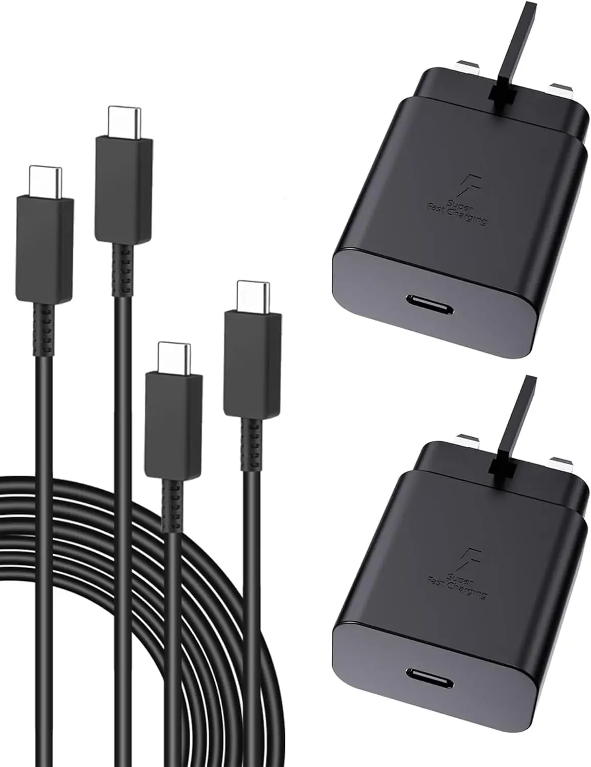 

Супербыстрое зарядное устройство USB-C 45 Вт, [2 шт.], быстрая зарядка Type-C, совместимо с Samsung Galaxy S24 S25
